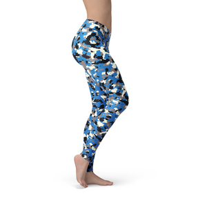 Jean Blue Camo Leggings